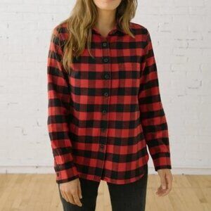 Tradlands Arapahoe 100% Cotton Red/Black Buffalo Plaid Flannel M